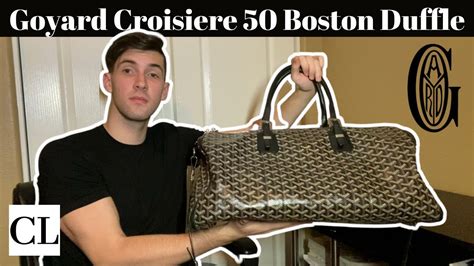 goyard boston 50 bag|goyard duffle bag review.